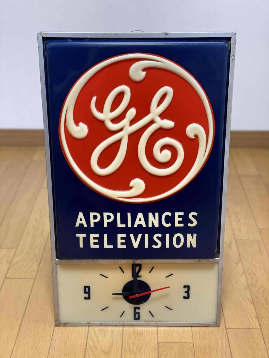 ゼネラルエレクトリック GE general electric 掛け時計 広告付 サイズ大!! GENERAL ELECTRIC ゼネラルエレクトリック