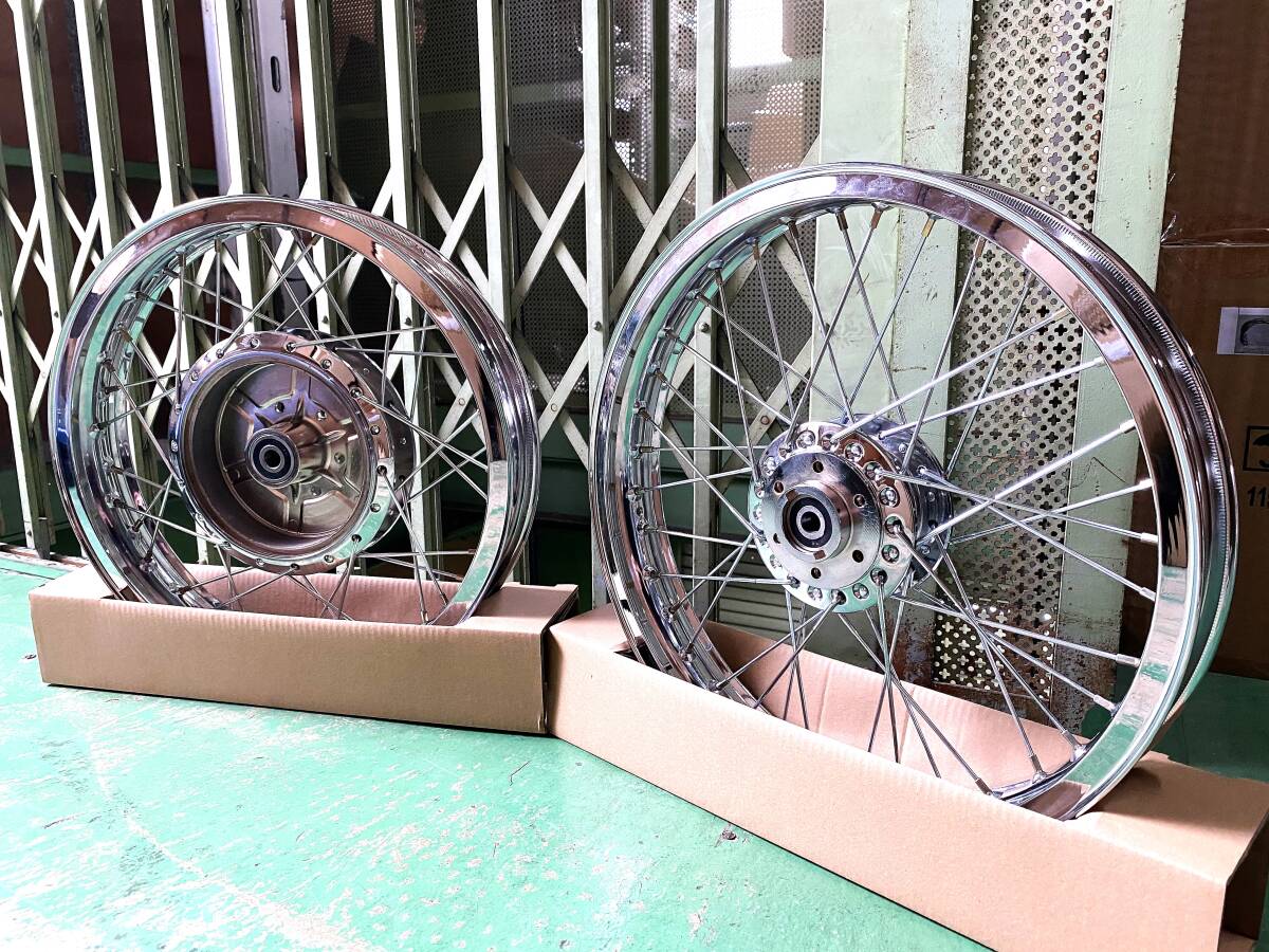 週末限定　gs400 gsx Hリム　スポークホイール　エクセル GS400 Hリム 前後スポークホイール GT380 GSX400E RG250E エクセル