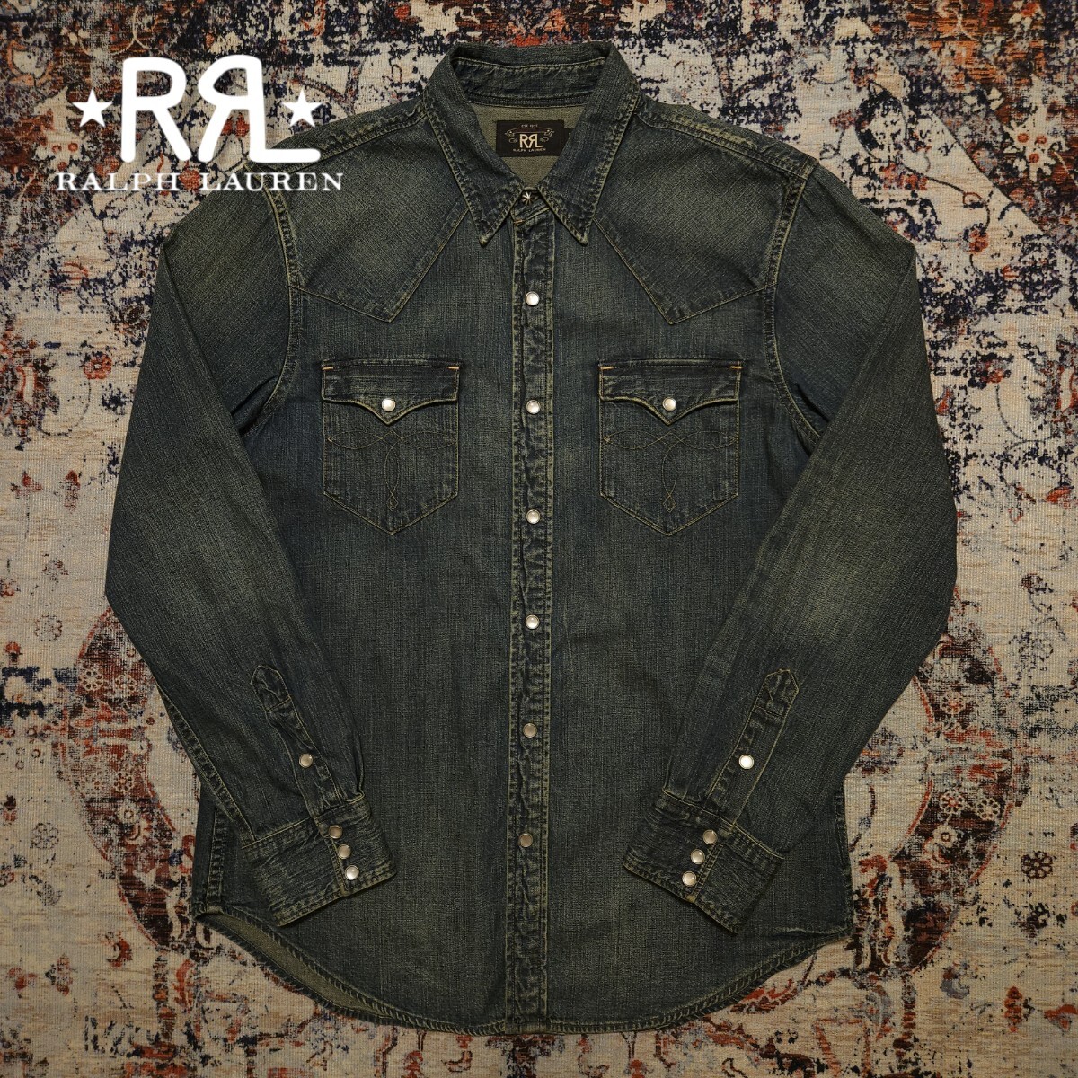 美品】RRL ダブルアールエル インディゴ バッファロー ウエスタン 