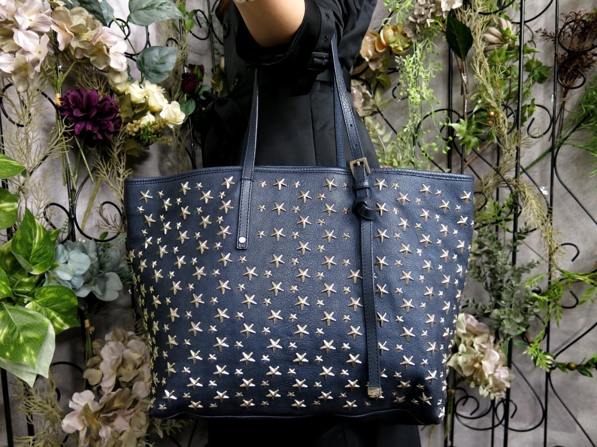 【希少カラー✨】ジミーチュウ スタッズ トートバッグ グリーン JIMMY CHOO CHOO ジミーチュウ PIMLICO ピムリコ スタースタッズ