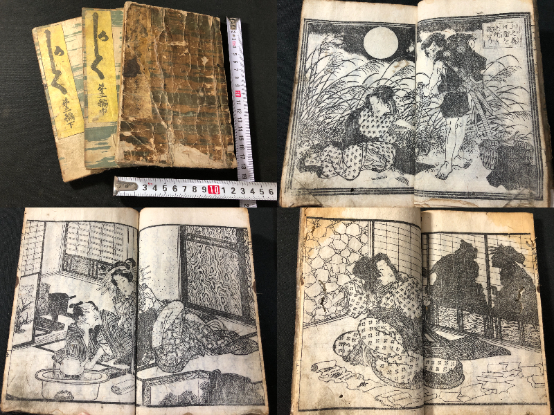 閨中紀聞枕文庫 二編 渓斎英泉画 春画 浮世絵 春本 艶本 色刷 和