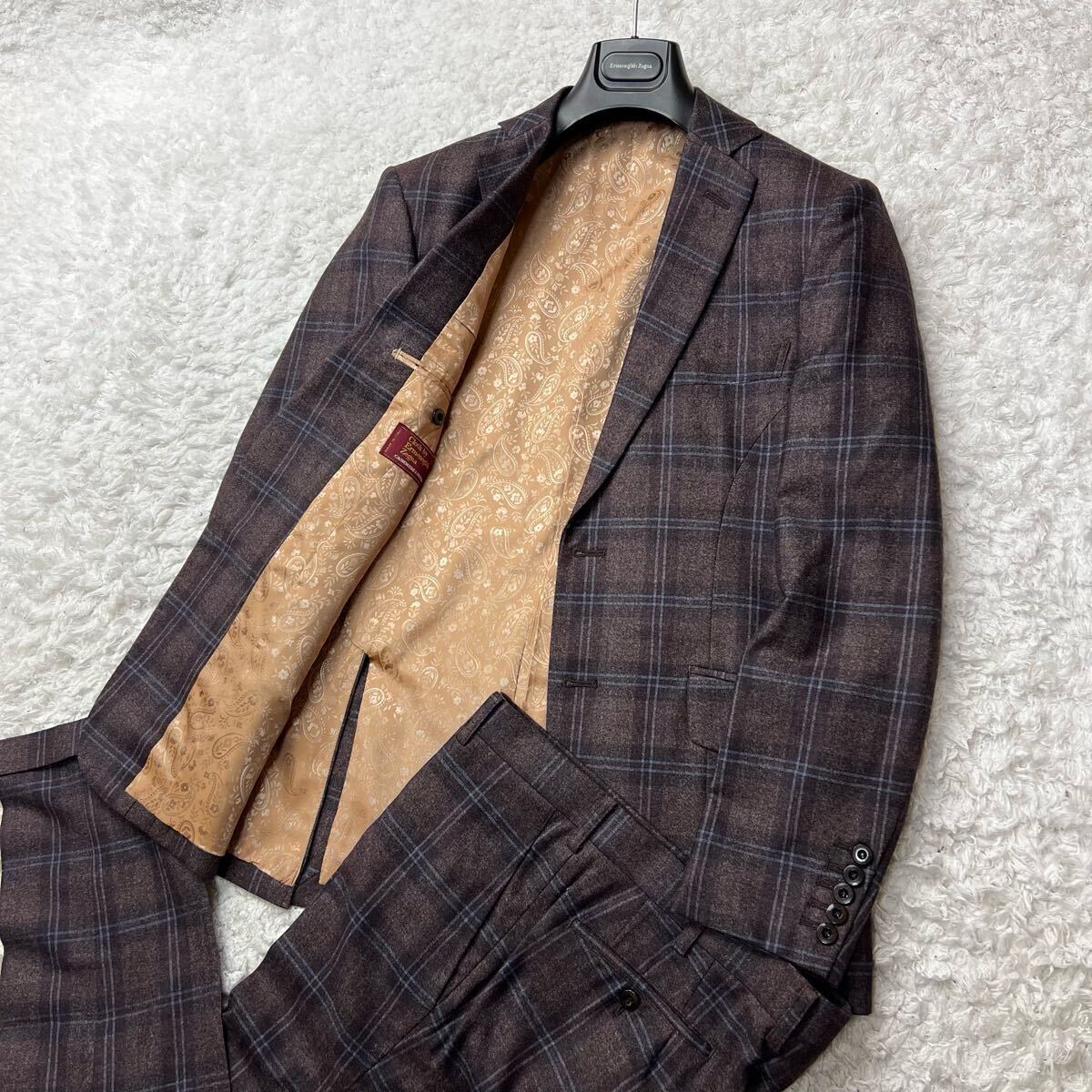 美品】エトロ 54 セットアップ スーツ 裏地柄 ストライプ イタリア製