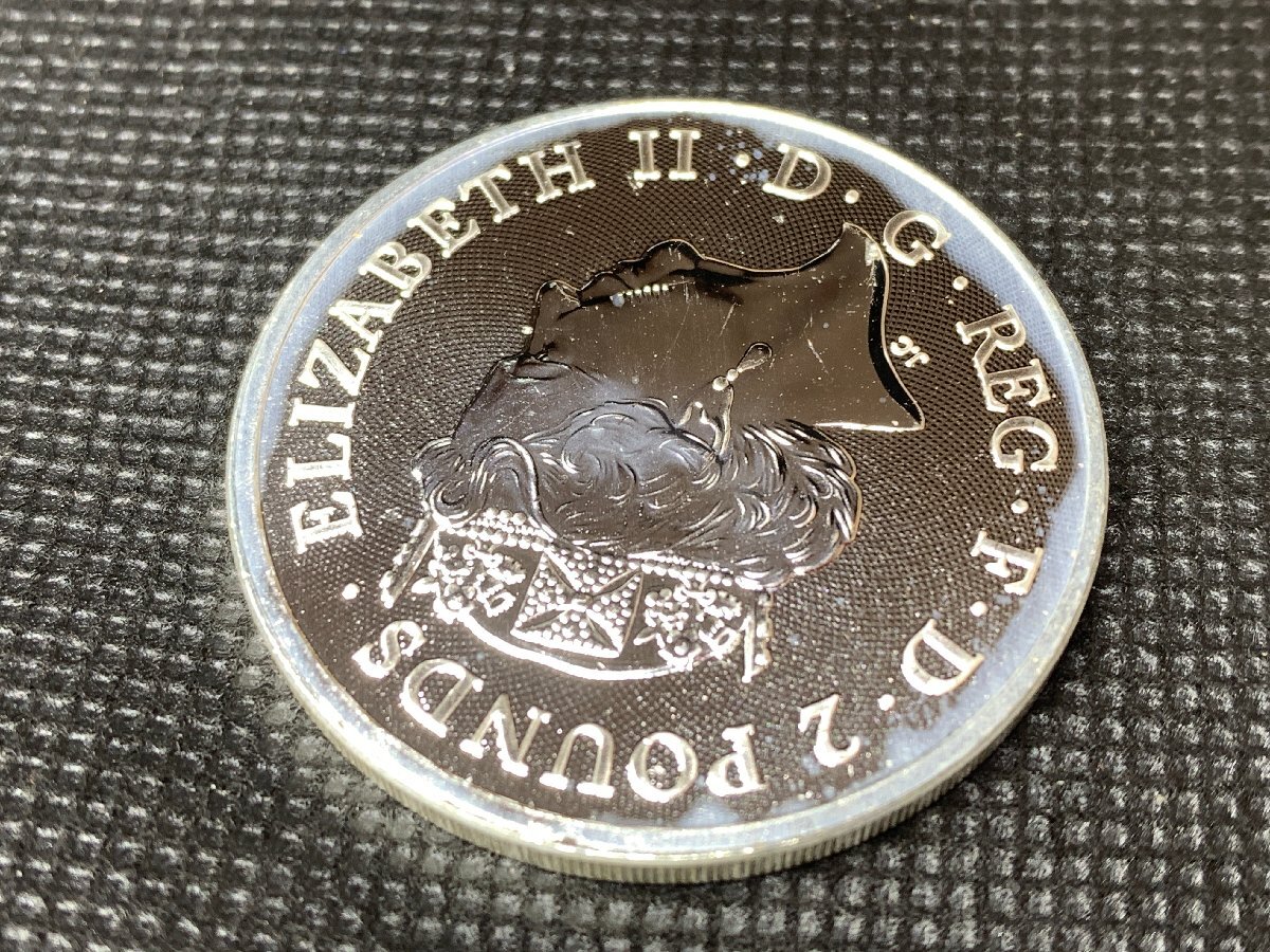 新品　英国2021年「英国王室の紋章・ライオン・ユニコーン」純銀 1オンス 2021年 (新品) イギリス「 英国王室の紋章・ライオン