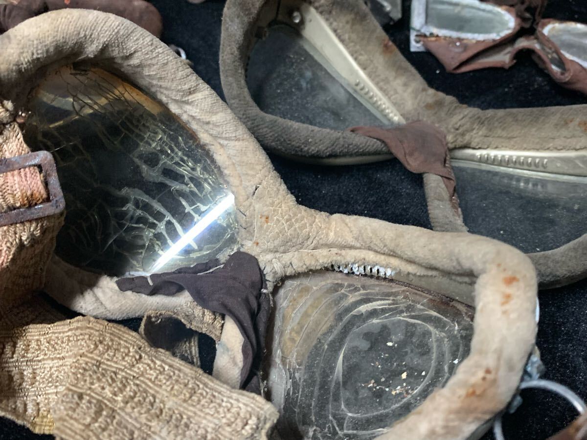 日本軍　飛行　手袋 旧日本海軍・搭乗員用航空手袋（冬用 日本軍艦上陸戦艦陸戦隊鎮守府大