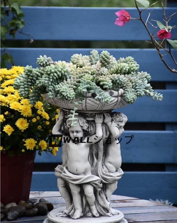 植木鉢の胴周りに軽石を埋め込んだユニークな植木鉢h31cm／15kg　ガーデニング　ガーデン　ポット　鉢植え　0708b 植木鉢の胴周りに軽石を埋め込んだユニークな植木鉢h31cm／15kg