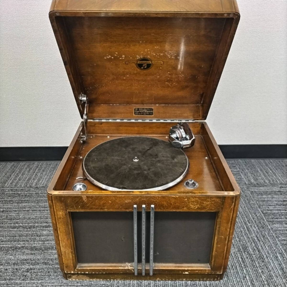 A）コロンビア Columbia ポータブル蓄音機 No.G-241 ポータブル蓄音機コロンビアG-241