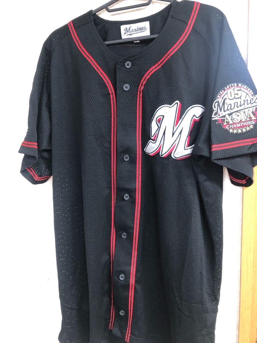 中古】r1_9572F 美品 デサント製 千葉ロッテマリーンズ 野球 40周年