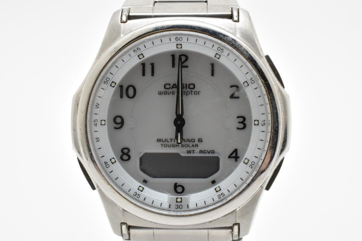 【やや傷や汚れあり】CASIO wave cepter MULTI BAND 6 カシオ マルチバンド アナログ デジタル 腕時計 メンズ ...