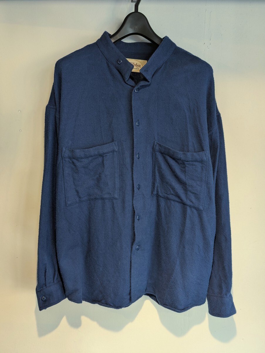 中古】野口強 着用 テンダーロイン刺繍フランネル半袖チェックシャツM