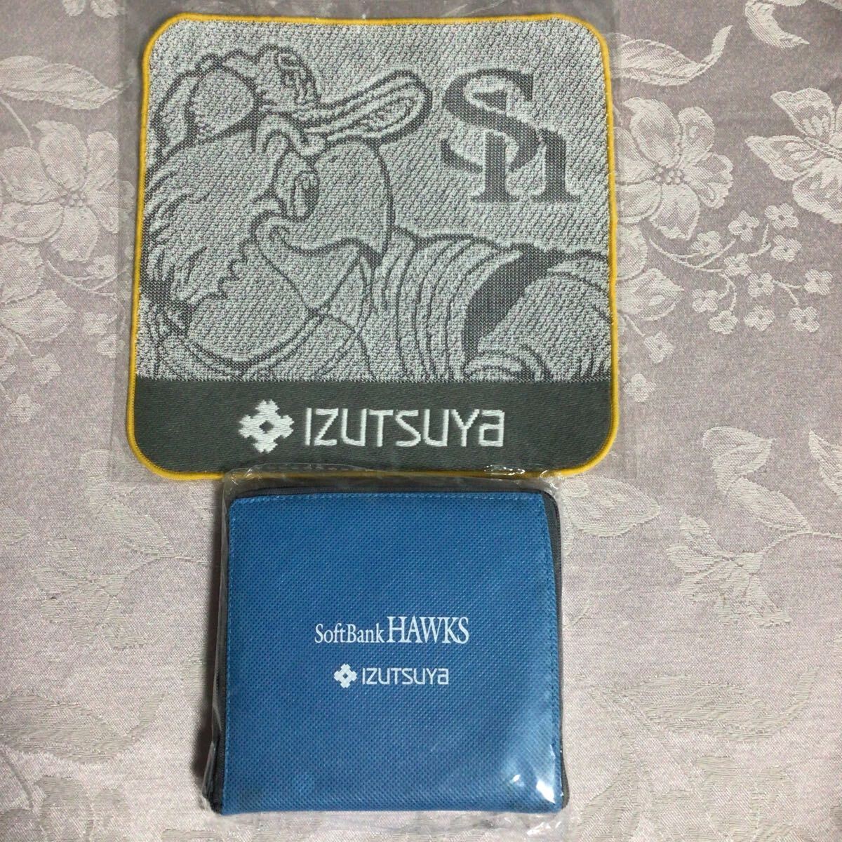 未開封　福岡ソフトバンクホークス　井筒屋　コラボ　ミニタオル＆エコバッグの1番目の画像