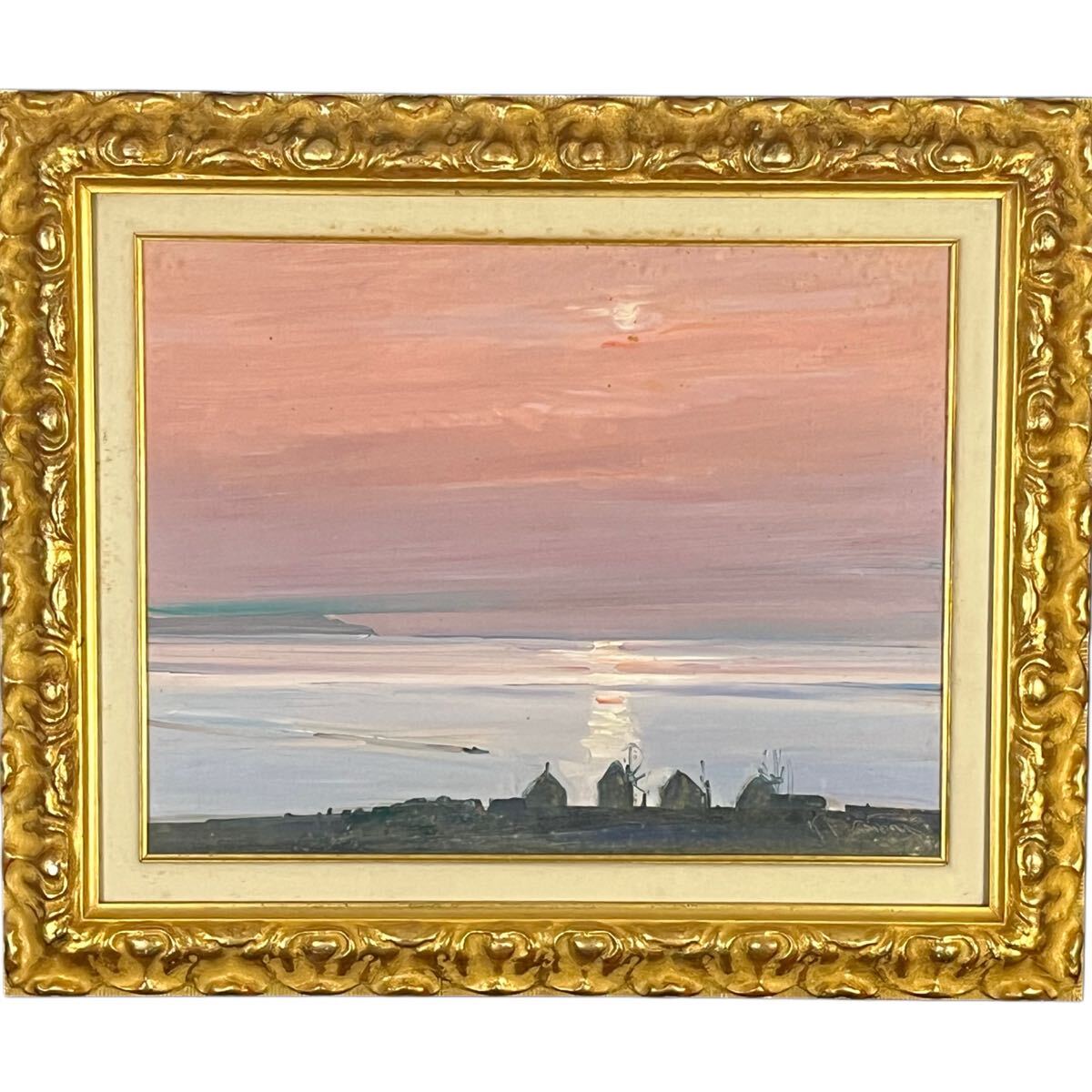 ☆ 肉筆 山本雅勝 富士の樹林 油彩 風景画 F10号 在銘 額無し 格安の