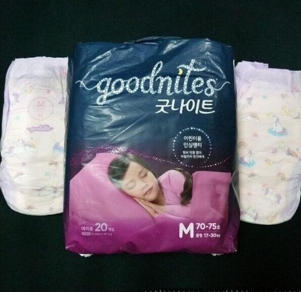 新品】（女児用紙おむつ）韓国版goodnites（L、27～44kg、17枚、未開封