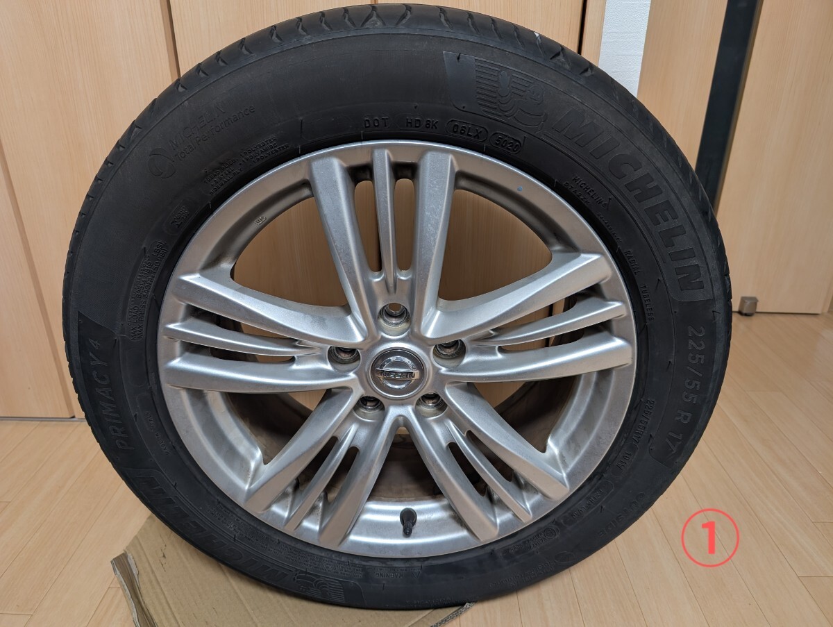V35スカイラインクーペ純正18インチアルミホイール4本セット8J+30の 