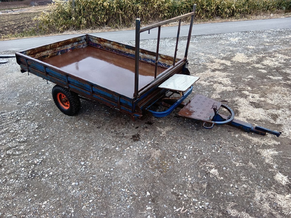 サマーセール】 茨城 トレーラー 農業用 牽引 運搬 荷台 台車 テーラー