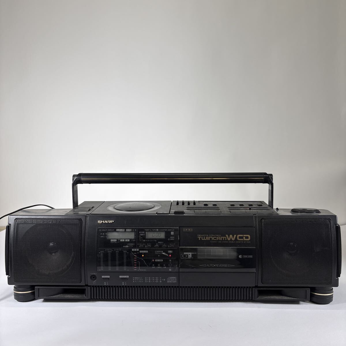 SHARP CD ステレオダブルカセット QT-80CD 時刻表示未確認 シャープ SHARP QT-80CD コンパクトディスク ステレオダブルカセット