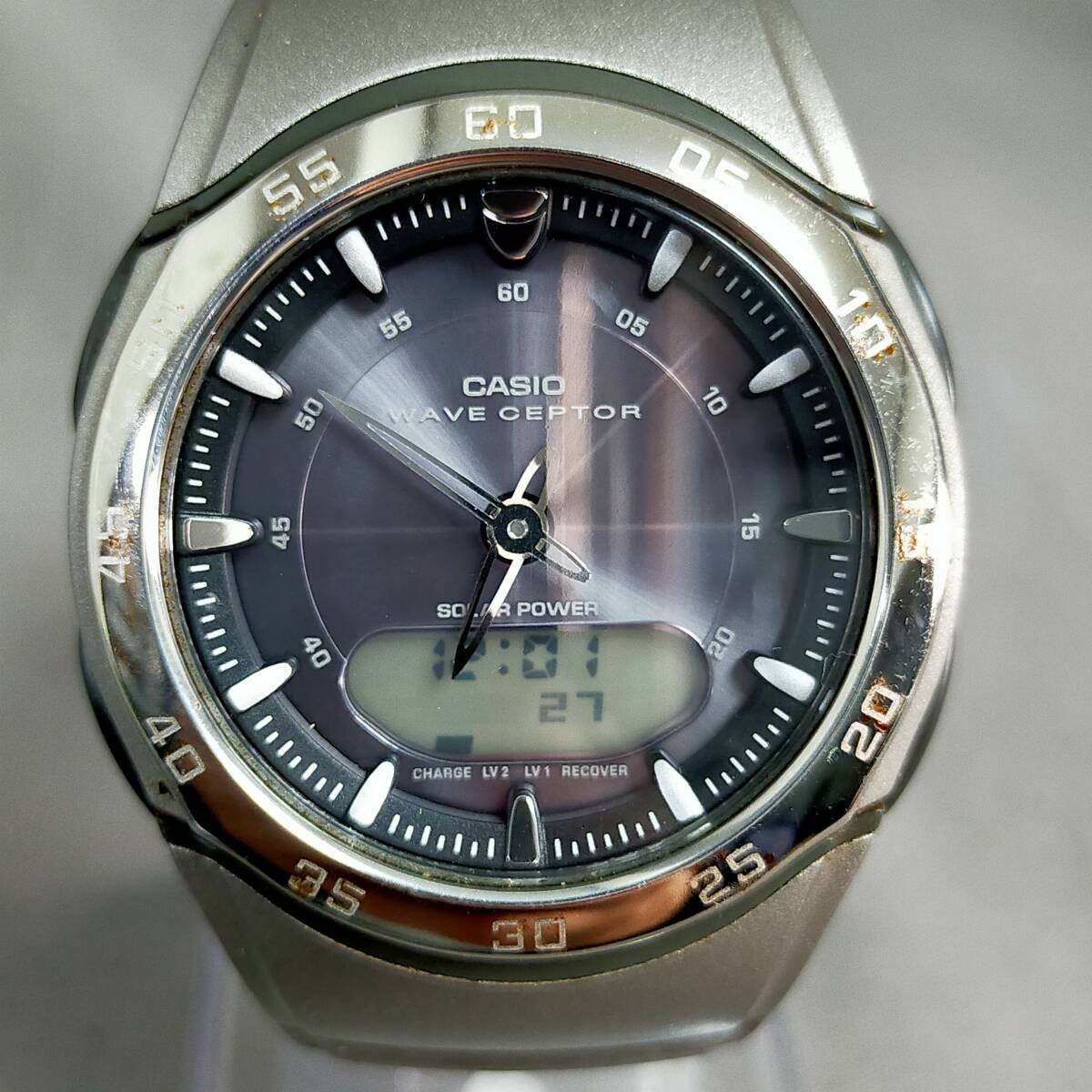 傷や汚れあり】CASIO カシオ 紳士用腕時計【MMW-102】ソーラーパワー 