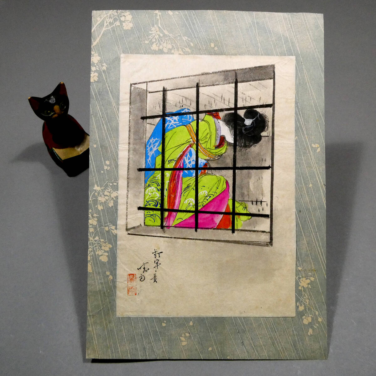 中古】中国春画 春宮図 5枚組 絹本肉筆 浮世絵美人画の落札情報詳細