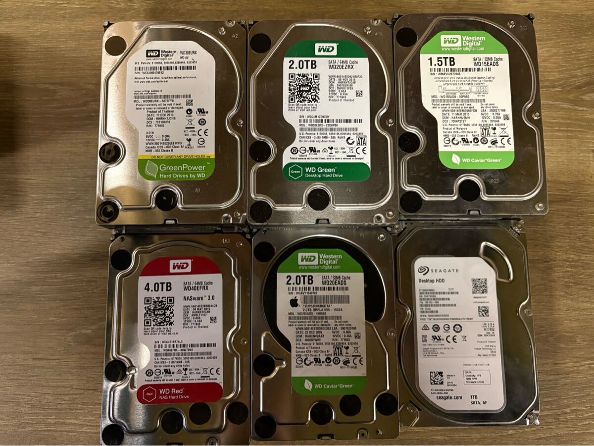ディスクトップ 3.5インチ内蔵ハードディスクSATA WD接続 まとめて15台 ディスクトップ用 3.5インチ内蔵ハードディスク HDD/SATA WD接続