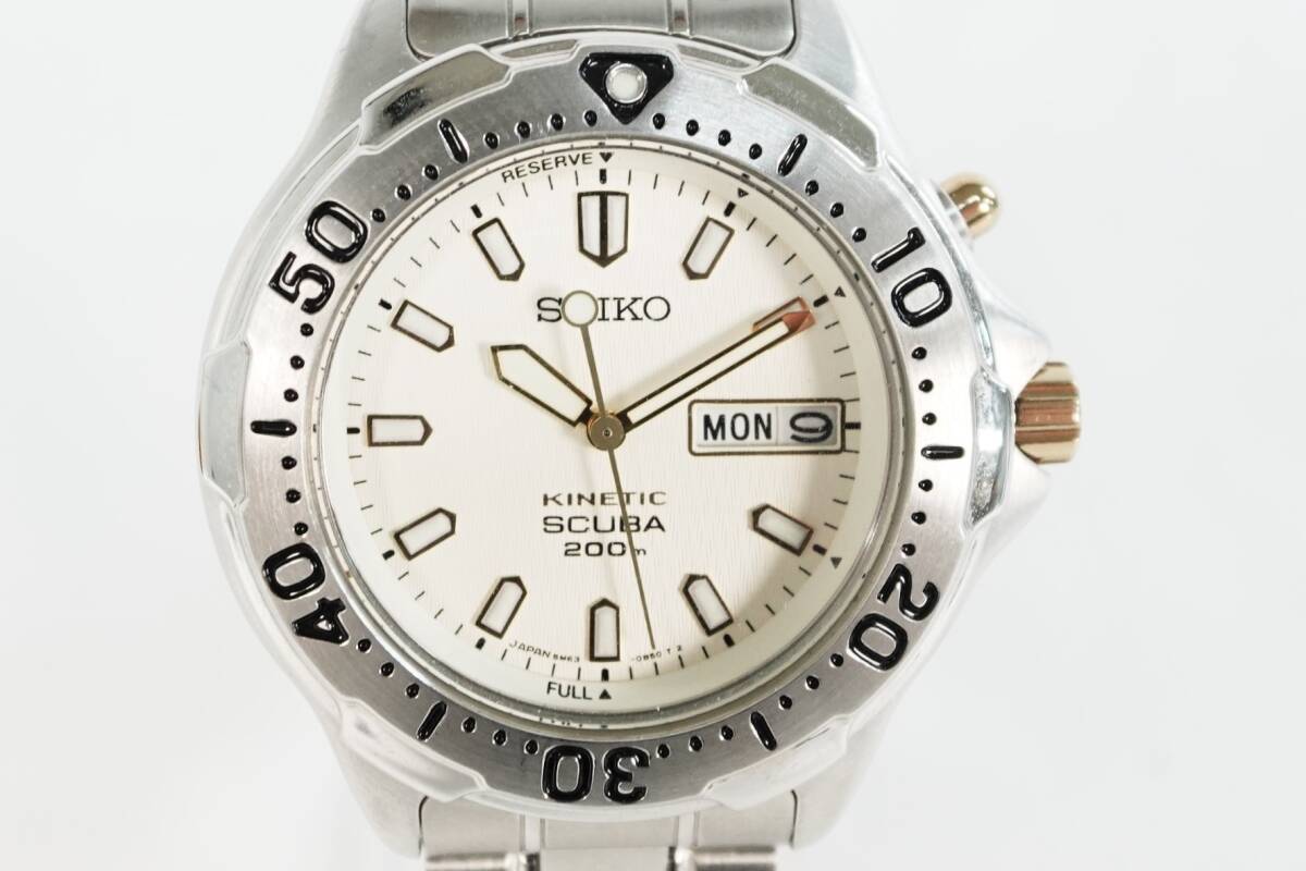 中古】SEIKOセイコー AGS KINETIC SCUBA 5M43-0C30ダイバーズウォッチ 