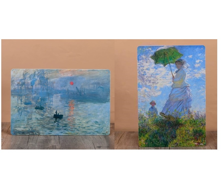 新品】☆秀作☆ 手書き油絵 クロード・モネ ひまわり 額付 絵画