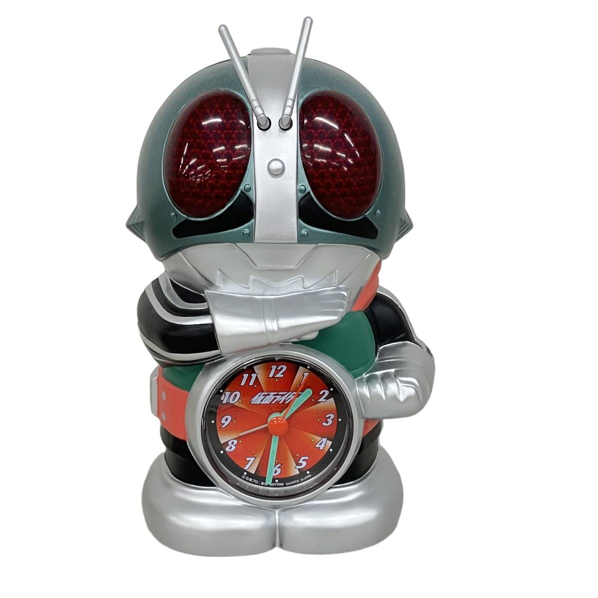 中古】リズム時計 村上康成 ぺろくまくん 木製目覚し時計 4RA474の落札