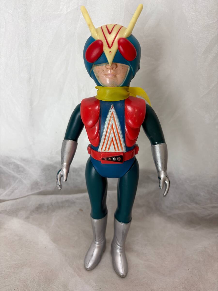 中古】当時物《旧バンダイ スタンダード ライダーマン ソフビ 30センチ