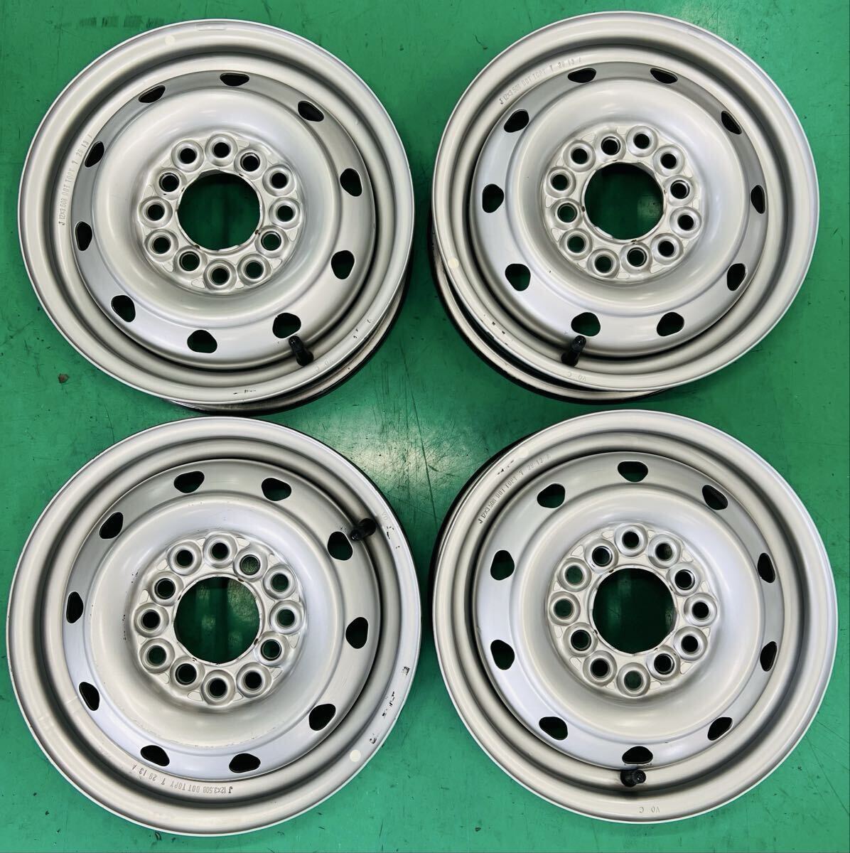 中古】volvo ボルボ 240 純正 スチールホイール 4本セット