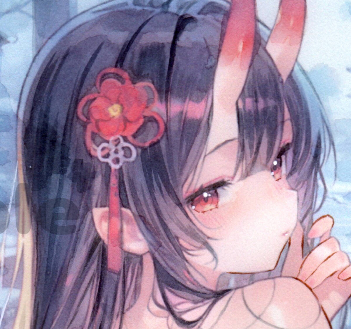 新品】オリジナル お正月 女の子 手描き アナログ イラスト 手描き 新品】オリジナル お正月 女の子 手描き アナログ イラスト 手描き