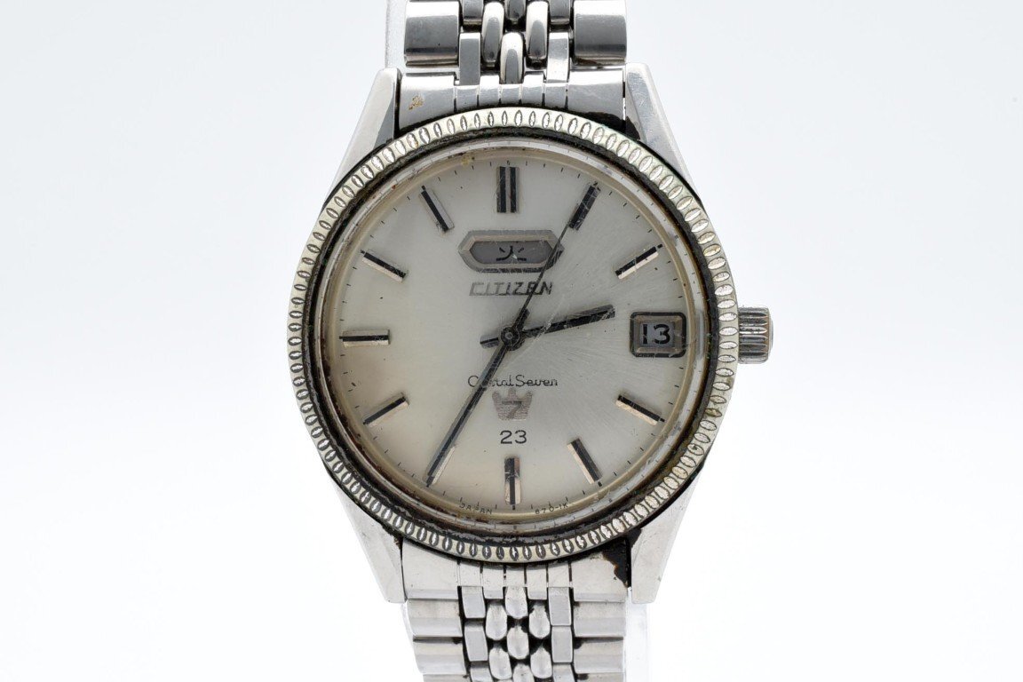 CITIZEN 電波時計 パルミューズ M486 クリスタル回転飾り・飾り振子付