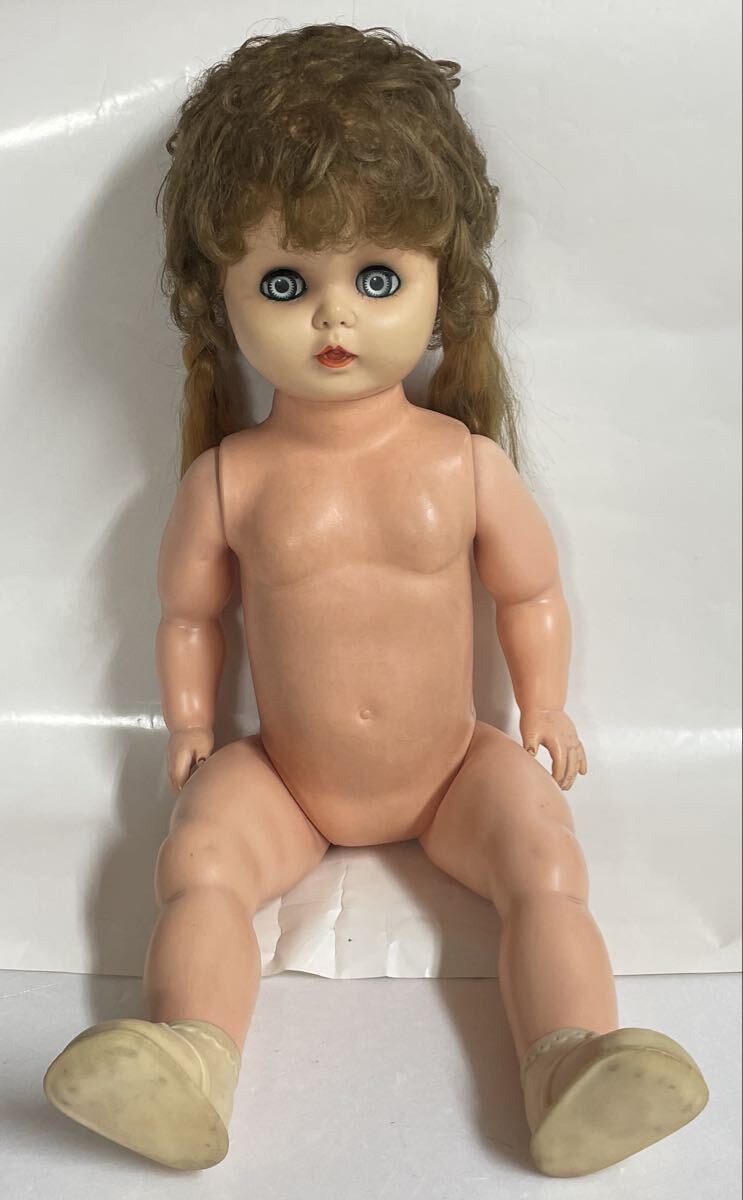 中古】当時物◇1972年シバ歩行人形ジュンちゃん78cm箱付 着せ替え人形