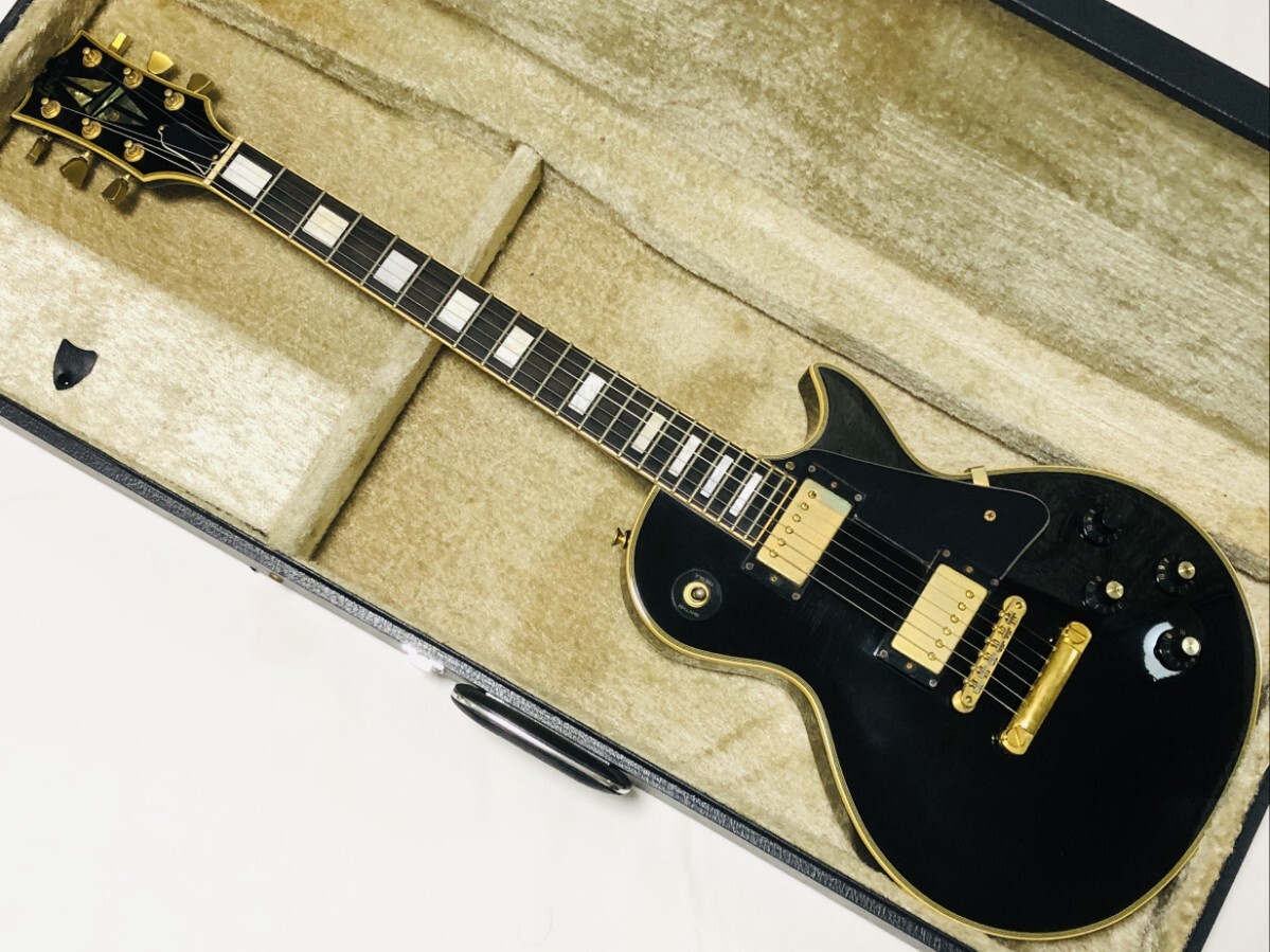 EMGピックアップ搭載BurnyレスポールカスタムモデルRLCバーニーLP黒