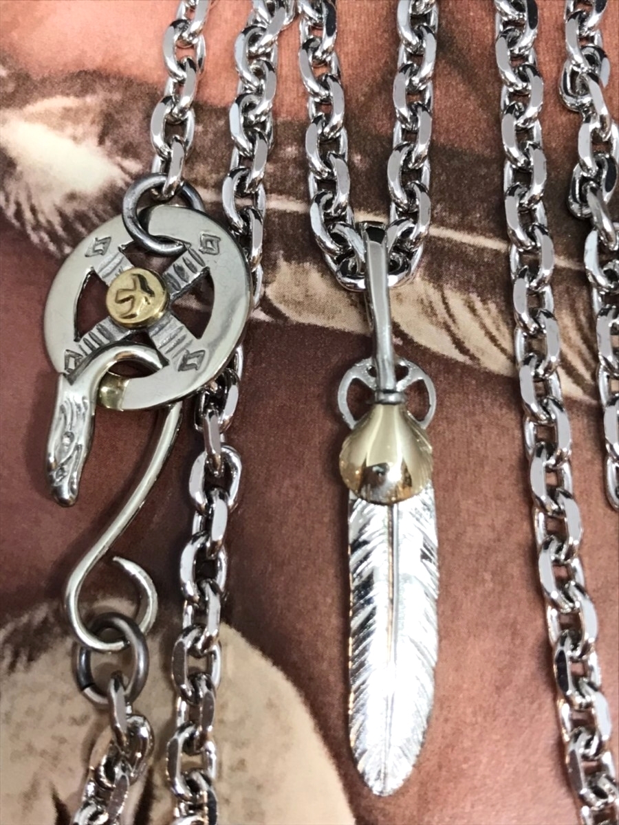 中古】ゴローズ goro's 上金 先金 特大 金付きハートホイールフェザーL
