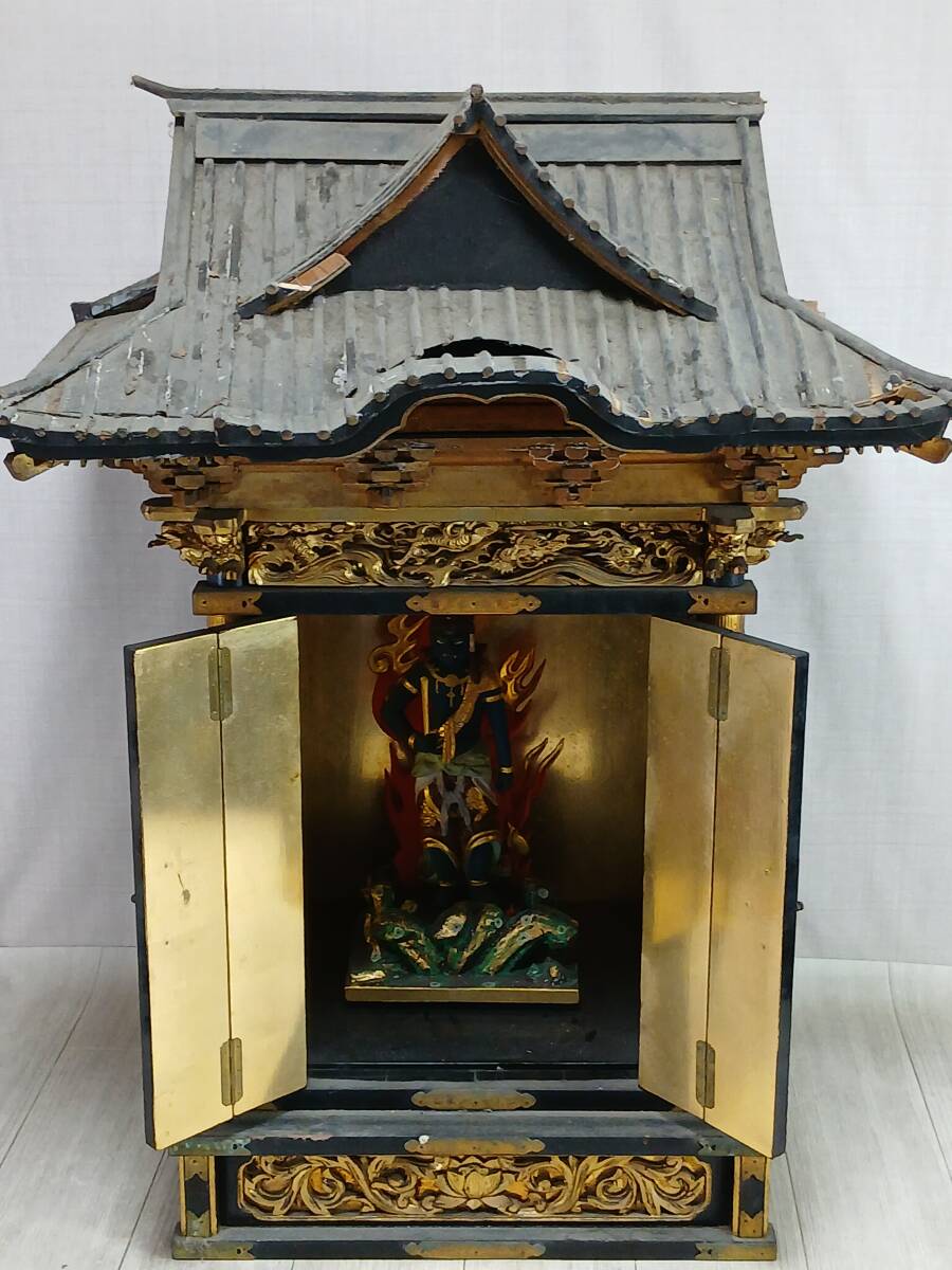 真》厨子① 希少 岡山県 時代 瓦厨子 仏教美術 地域信仰 民間信仰 祠の