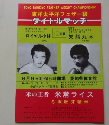 昭和55年 具志堅用高 VS 金龍鉉 世界Jフライ級タイトルマッチ