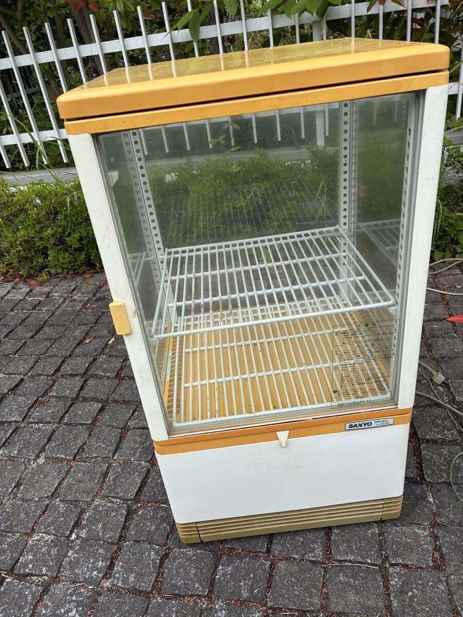 中古】SANYO SSR-DX280A 5面ガラス 冷蔵ショーケース 雪印 昭和レトロ