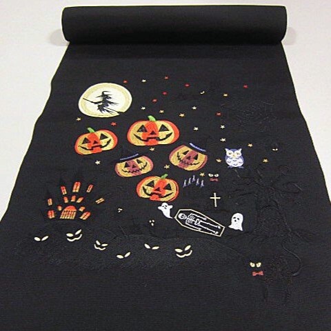 新品】～着物 はなもり～ お仕立て上り九寸名古屋帯 正絹 月夜に