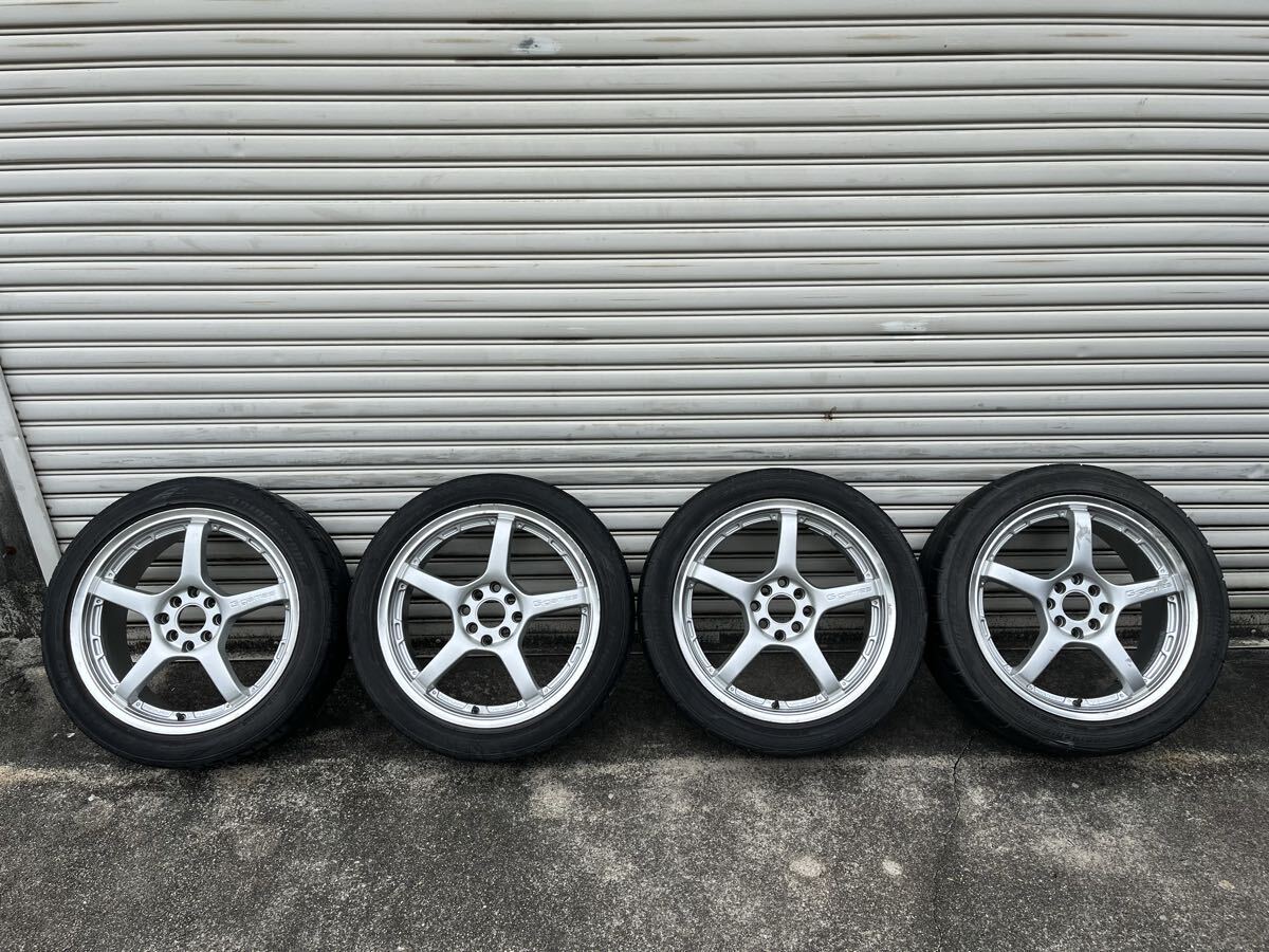 軽量 RAYS G-GAMES 77W 中古 4本です。17インチ 7J PCD 100/114.3