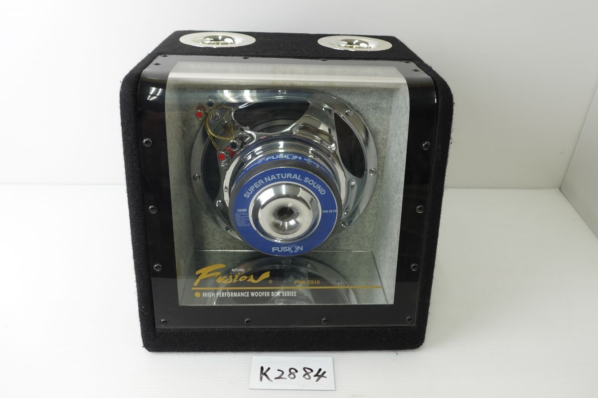 中古品】Fusion(フュージョン) FSN-SX20FL 車載用アンプ内蔵LED付サブ