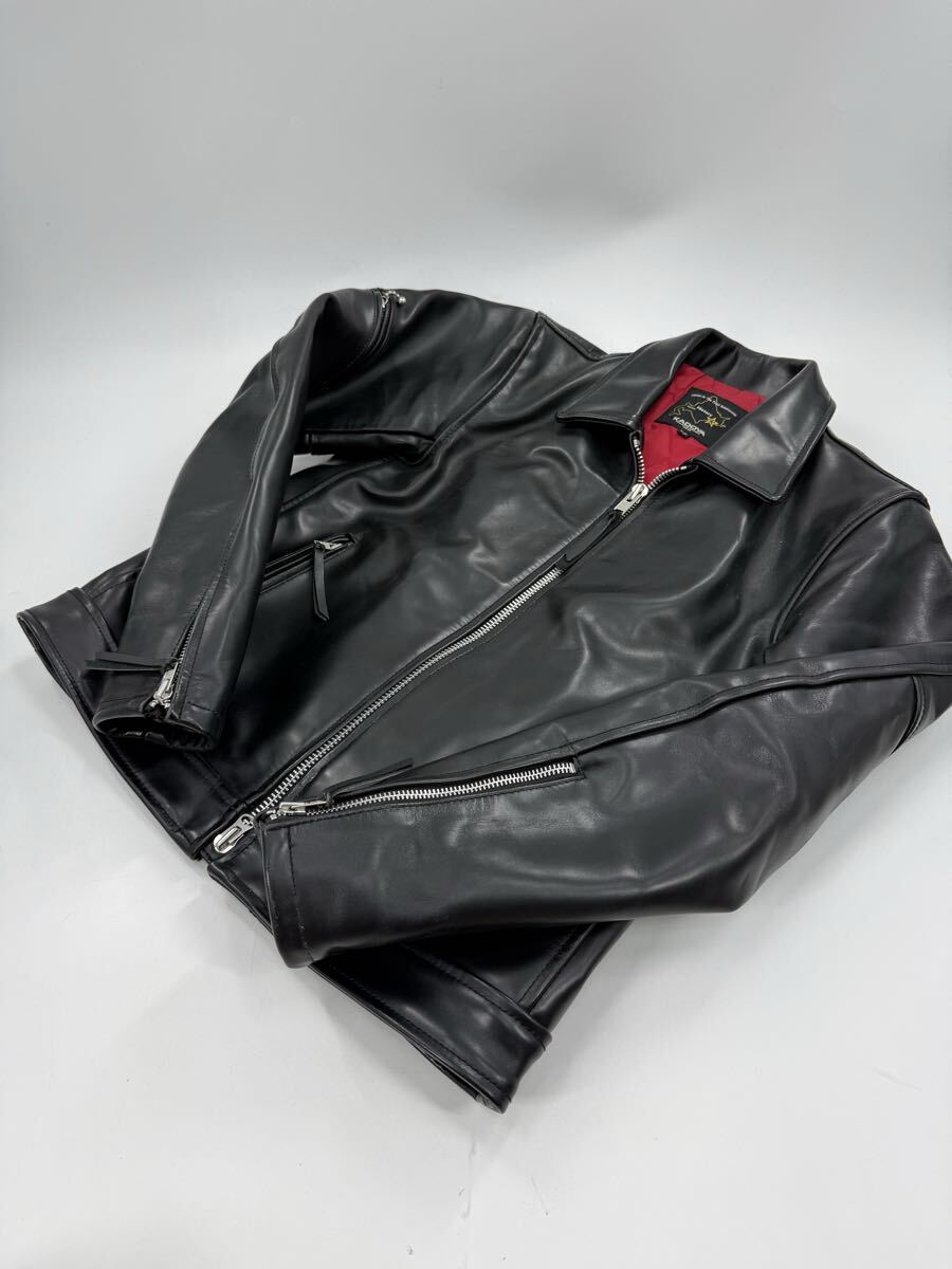 美品/希少✨schott ライダースジャケット　シングル　658 ボルドー 40 価8万円 USA製 美品 SCHOTT ショット ＃658 牛革 ステアハイド 襟付き