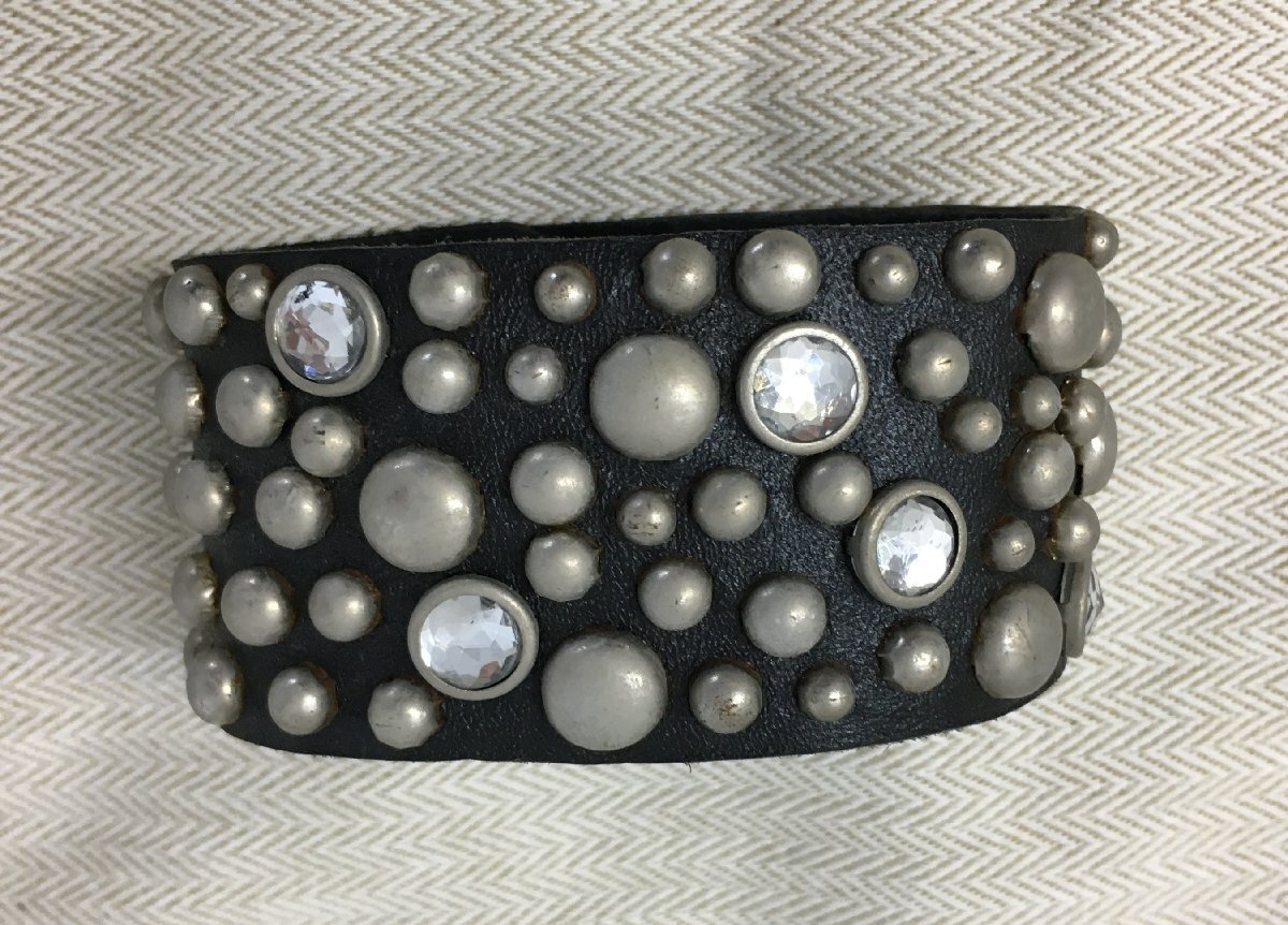 中古】1円スタートモダンパイレーツ スタッズ レザー ベルト GLAY TERU