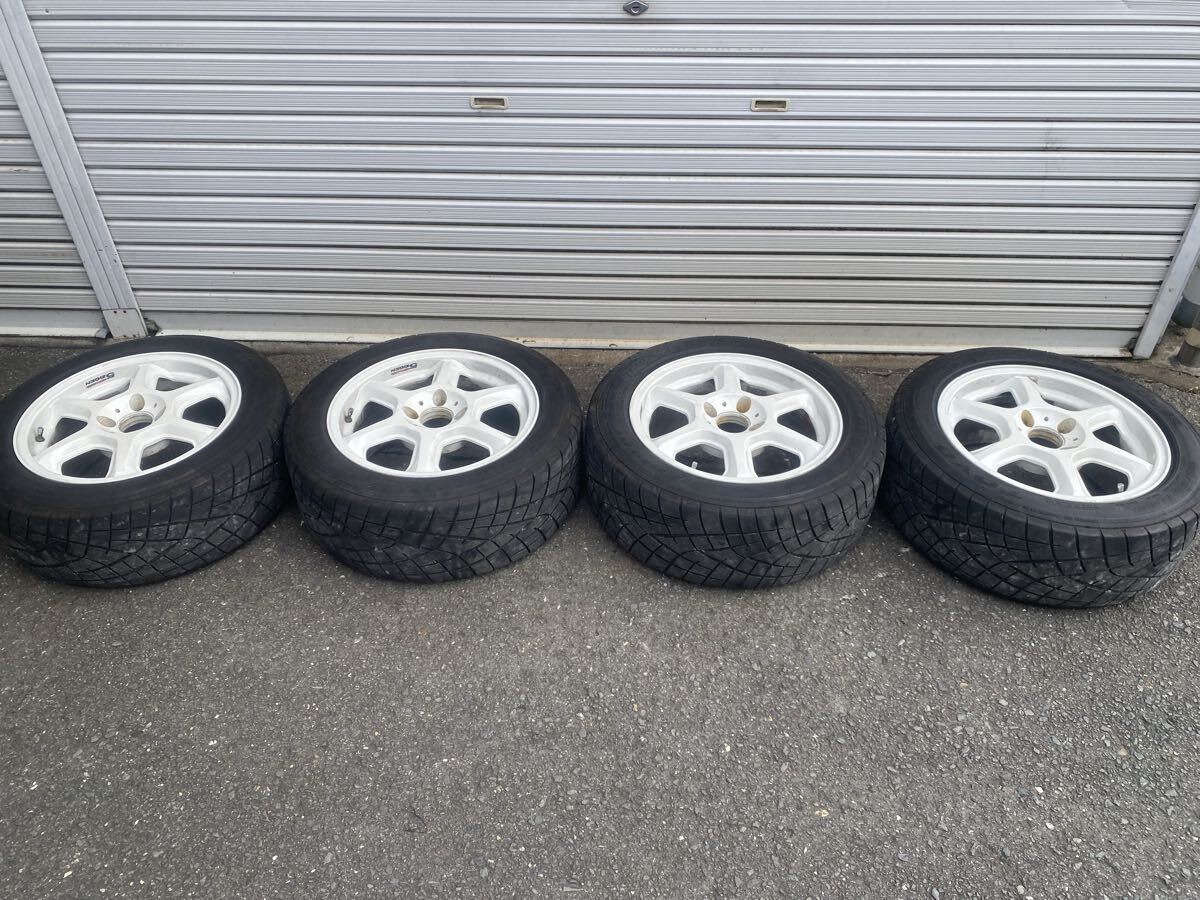 5ZIGEN プロレーサー FN01R-Cα 15インチ 6J +38 PCD100 4H タイヤ付き2