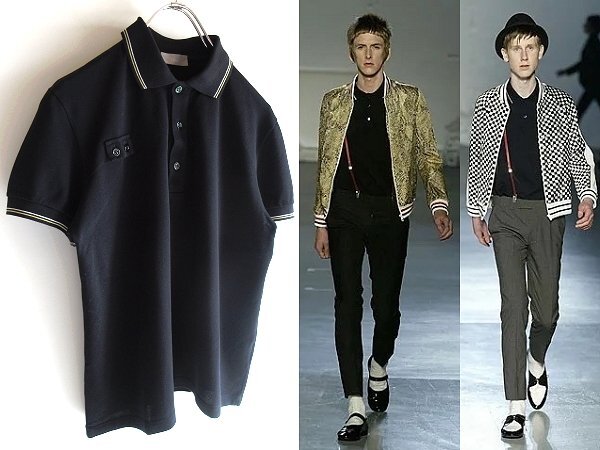 送料無料 Dior HOMME 05AW GLAM期 Look15 チェック切替シャツ