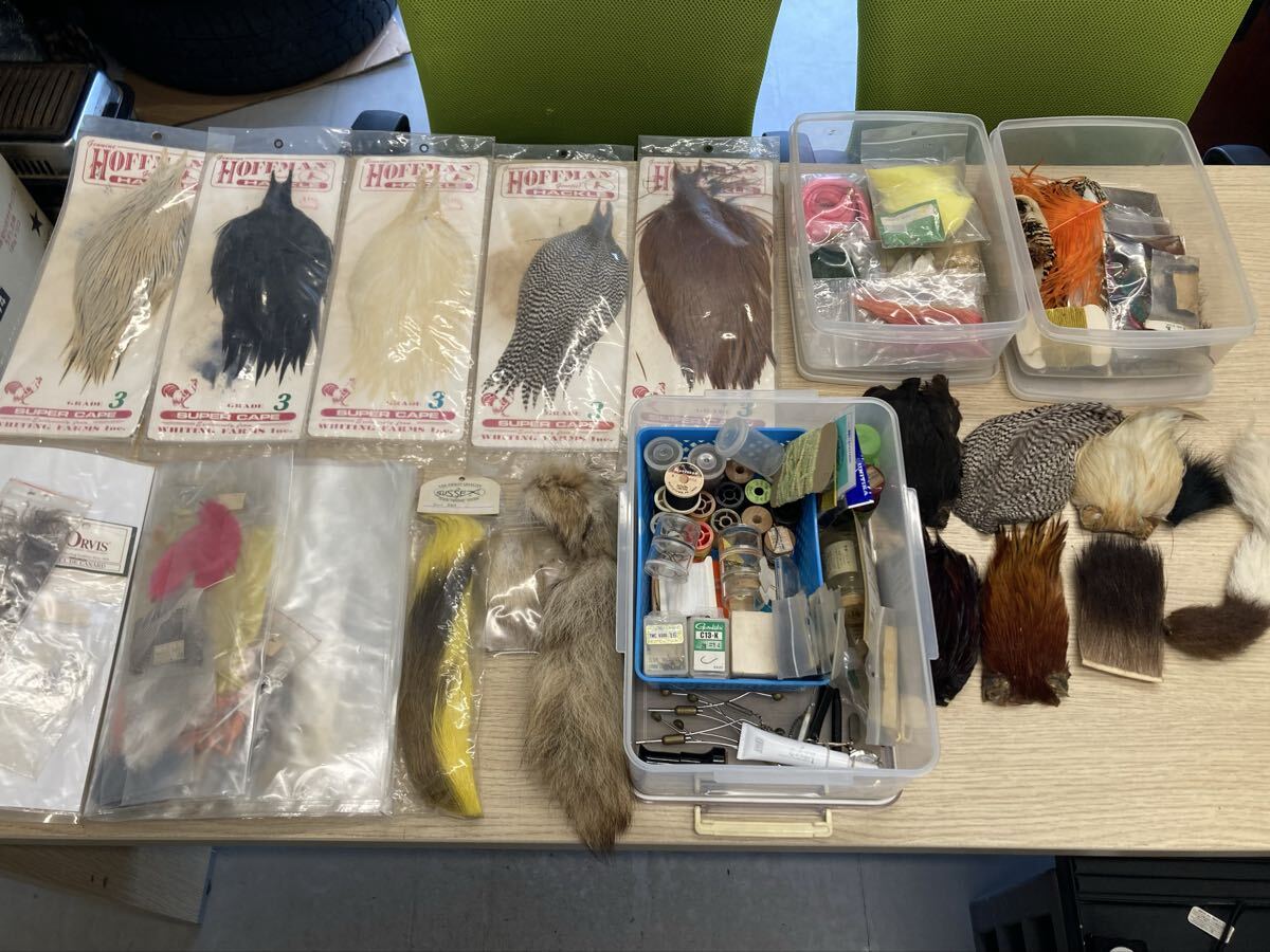 新品】アオサギ フライマテリアル 羽根 鳥の羽 根羽 コンプリート 擬似