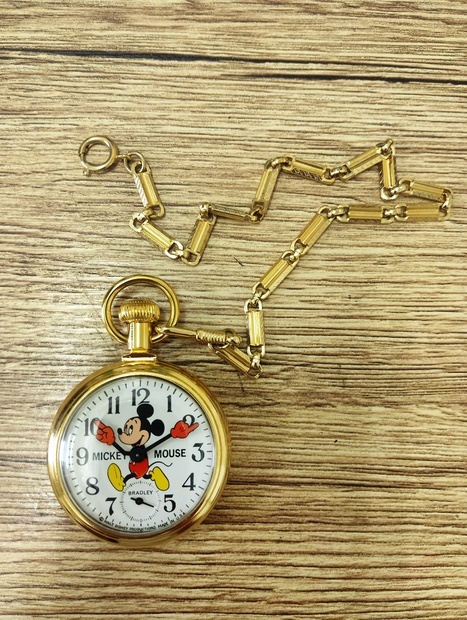 ☆貴重☆ BRADLEY ミッキーマウス 手巻き懐中時計 70年代 ビンテージ品