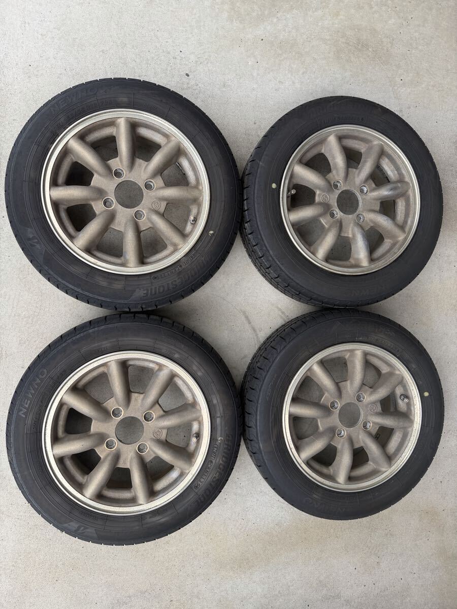 中古】デイトン ワイヤーホイール オールクローム13インチ 7Jリバース