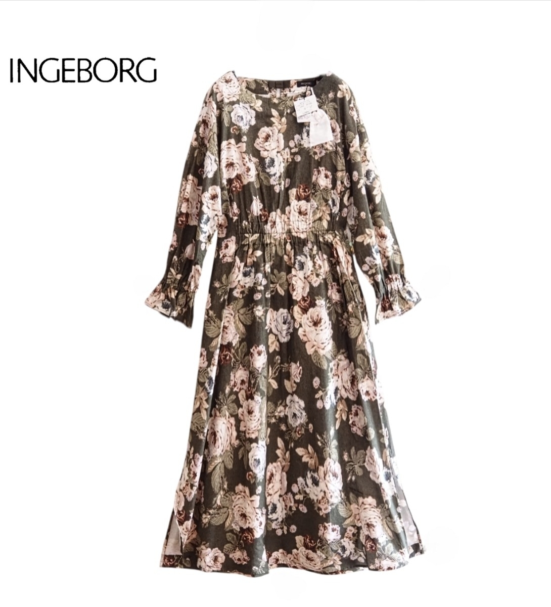 訳あり　INGEBORG インゲボルグ　フラワーレースチュニック　11号　日本製 INGEBORG（インゲボルグ） カメリアチュールレースチュニック