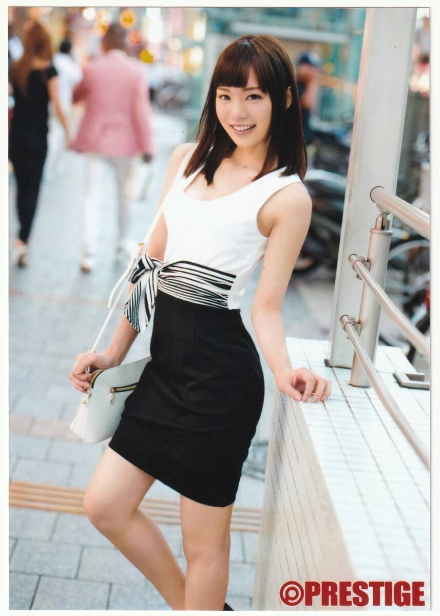 目立った傷や汚れなし】七嶋舞 サイン入りチェキ3 AV女優 プレステージ
