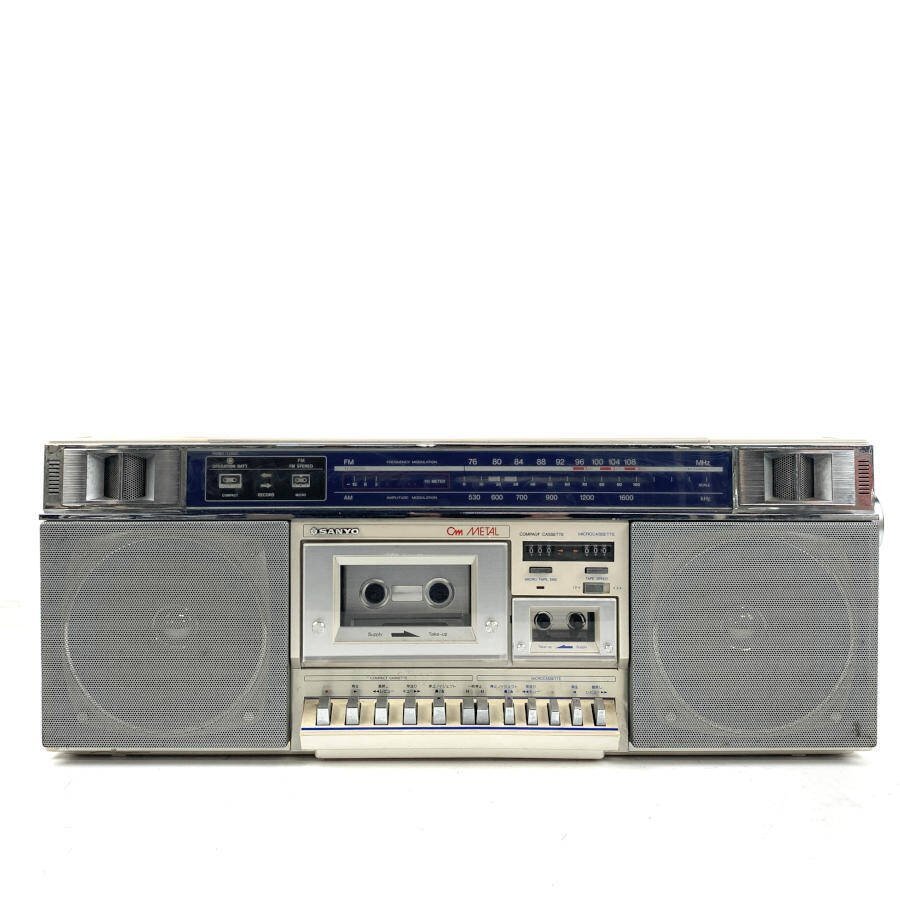 中古】SANYO WMR-CM ラジカセ ダブルカセットレコーダー カセット