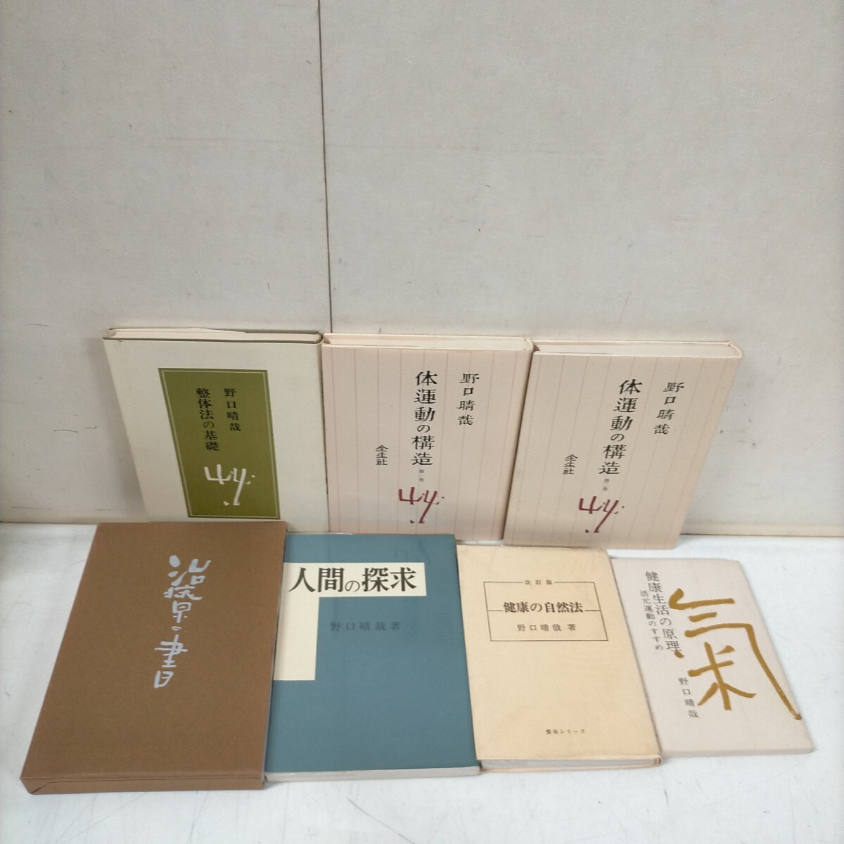 野口整体の創始者 野口晴哉 肉筆色紙 D 偏界不龍 しみ角折れありです