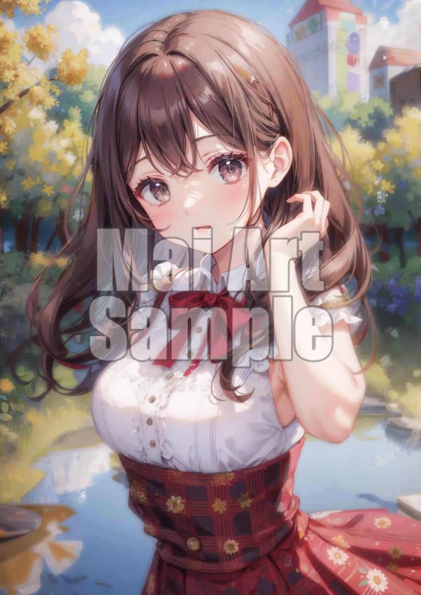 未使用】AI美女 AIアートポスター AIグラビア イラスト A4サイズ 光沢